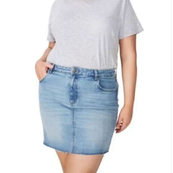Cotton-On Curve Denim Mini Skirt Size 18 - Picture 1 of 8